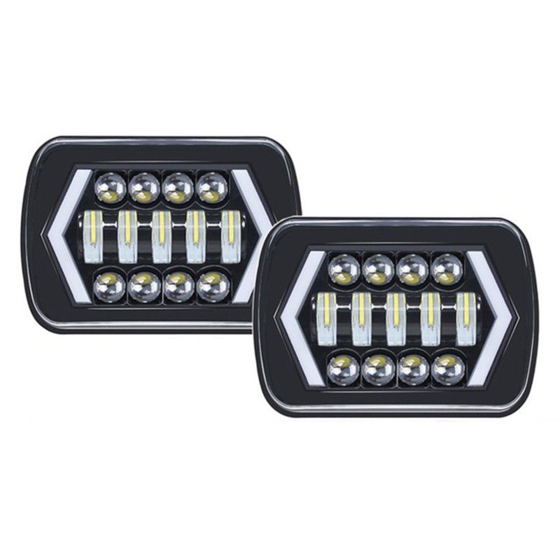 5x7 bewegt LED nicht für den Straßenverkehr Schritt für Schritt fort, die Nebelscheinwerfer, rechteckige Scheinwerfer 4500lm LED fährt
